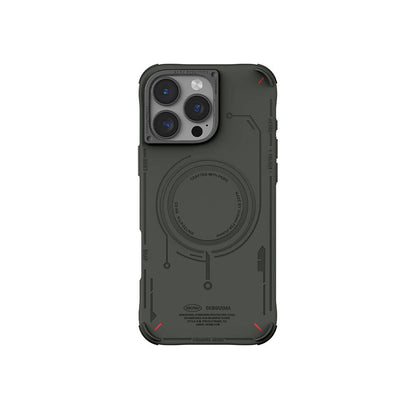 Apple iPhone 16 Pro Max Kılıf M-safe Şarj Özellikli Metal Kamera Çerçeveli Skinarma Mecha Serisi Kapak - Görsel 2