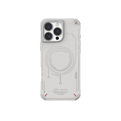 Apple iPhone 16 Pro Max Kılıf M-safe Şarj Özellikli Metal Kamera Çerçeveli Skinarma Mecha Serisi Kapak