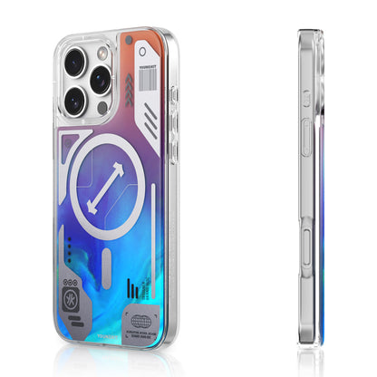 Apple iPhone 16 Pro Max Kılıf M-safe Şarj Özellikli Parlak Kumlu Sıvılı Tasarımlı Galaxy Fantasy Serisi Kapak - Görsel 2