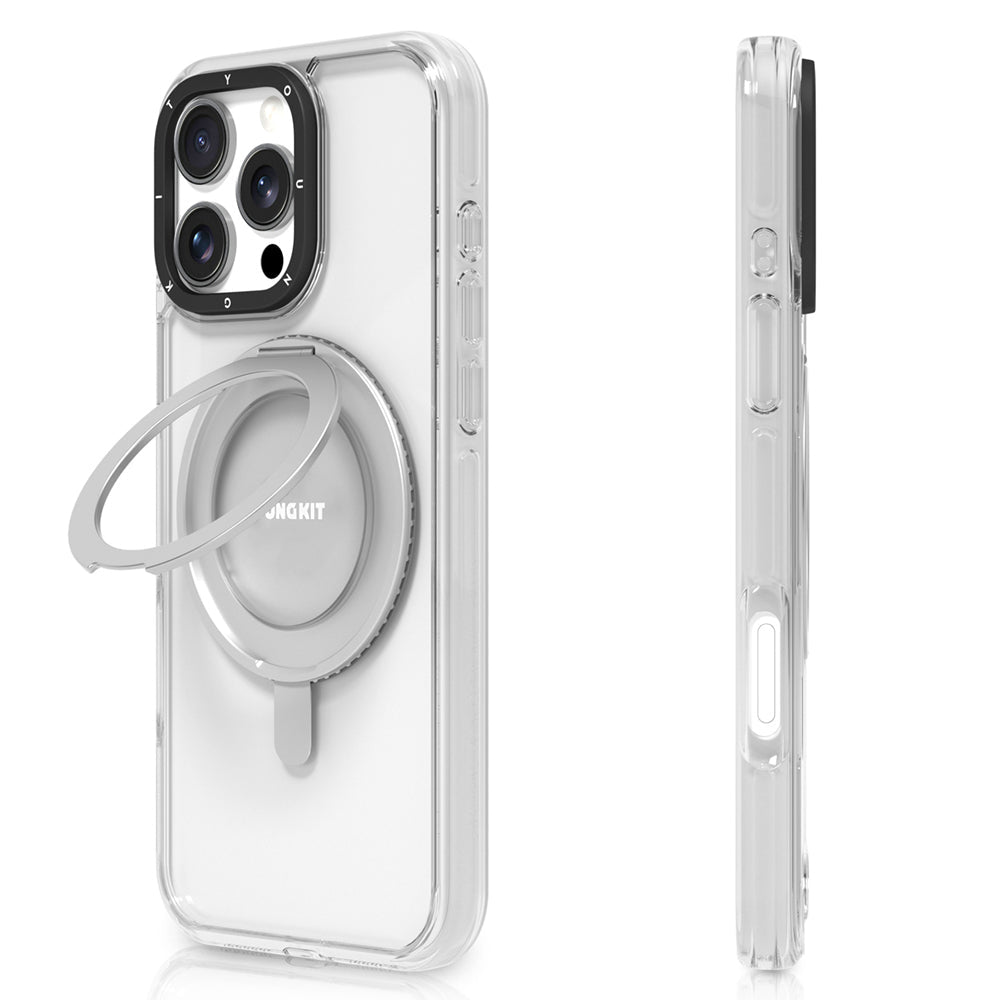 Apple iPhone 16 Pro Max Kılıf M-safe Şarj Özellikli Parmak Ring Standlı Youngkit Pivot Serisi Kapak - Görsel 2