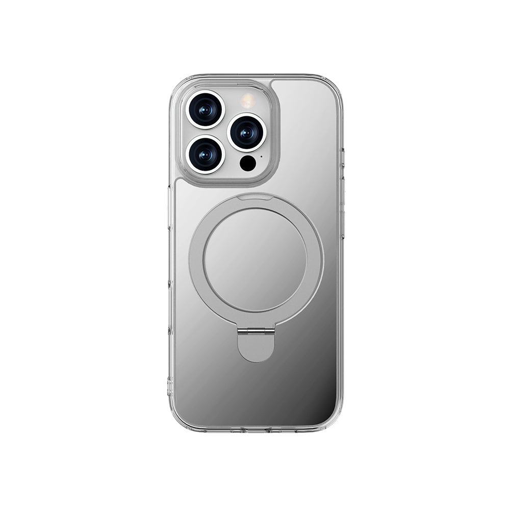 Apple iPhone 16 Pro Max Kılıf M-safe Şarj Özellikli Raptic Air Stand Serisi Aynalı Arka Yüzey Standlı Kapak - Görsel 2
