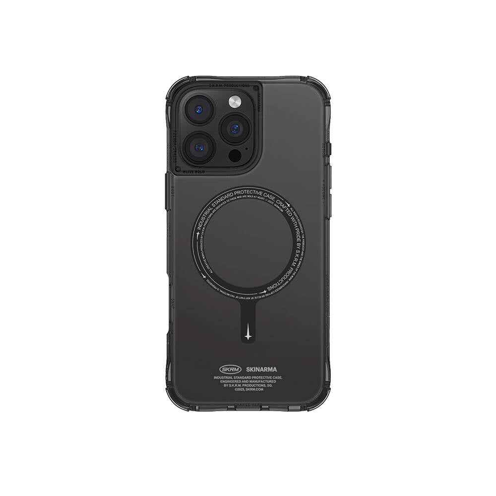Apple iPhone 16 Pro Max Kılıf M-safe Şarj Özellikli Şeffaf Airbag Tasarımlı Skinarma Saido Kapak - Görsel 3