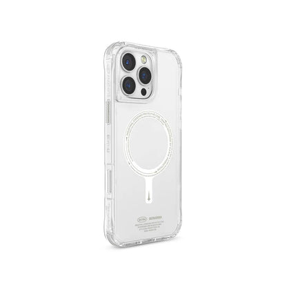 Apple iPhone 16 Pro Max Kılıf M-safe Şarj Özellikli Şeffaf Airbag Tasarımlı Skinarma Saido Nightglow Kapak - Görsel 2