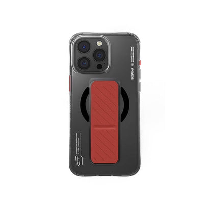 Apple iPhone 16 Pro Max Kılıf M-safe Şarj Özellikli Teknoloji Desenli Standlı Skinarma Axon Kapak - Görsel 3