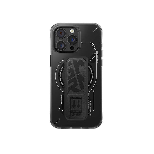 Apple iPhone 16 Pro Max Kılıf M-safe Şarj Özellikli Teknoloji Desenli Standlı Skinarma Helio Kapak