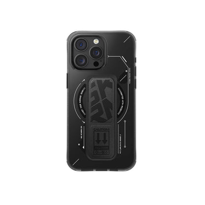 Apple iPhone 16 Pro Max Kılıf M-safe Şarj Özellikli Teknoloji Desenli Standlı Skinarma Helio Kapak - Görsel 3