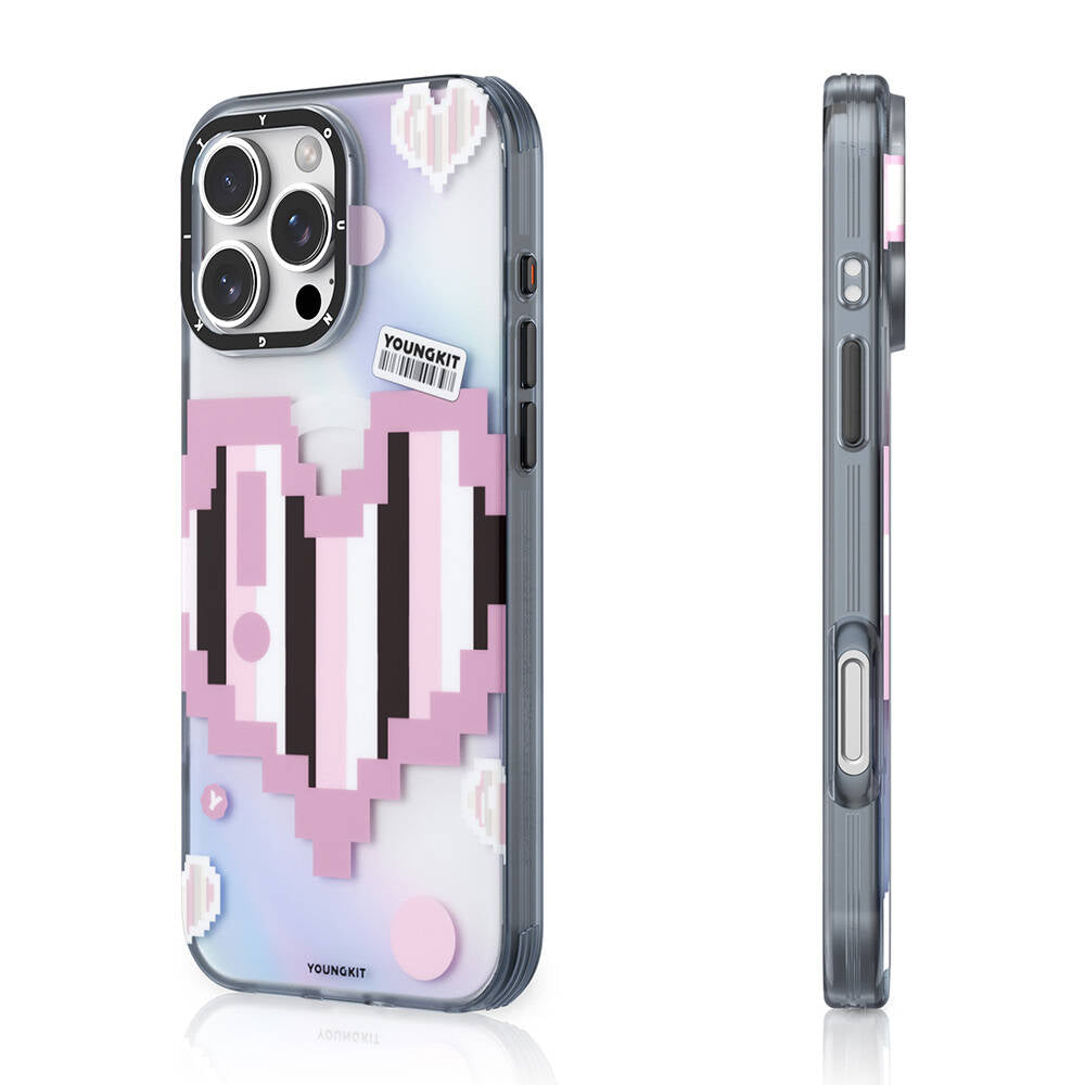 Apple iPhone 16 Pro Max Kılıf M-safe Şarj Özellikli Youngkit Love Serisi Kapak - Görsel 4