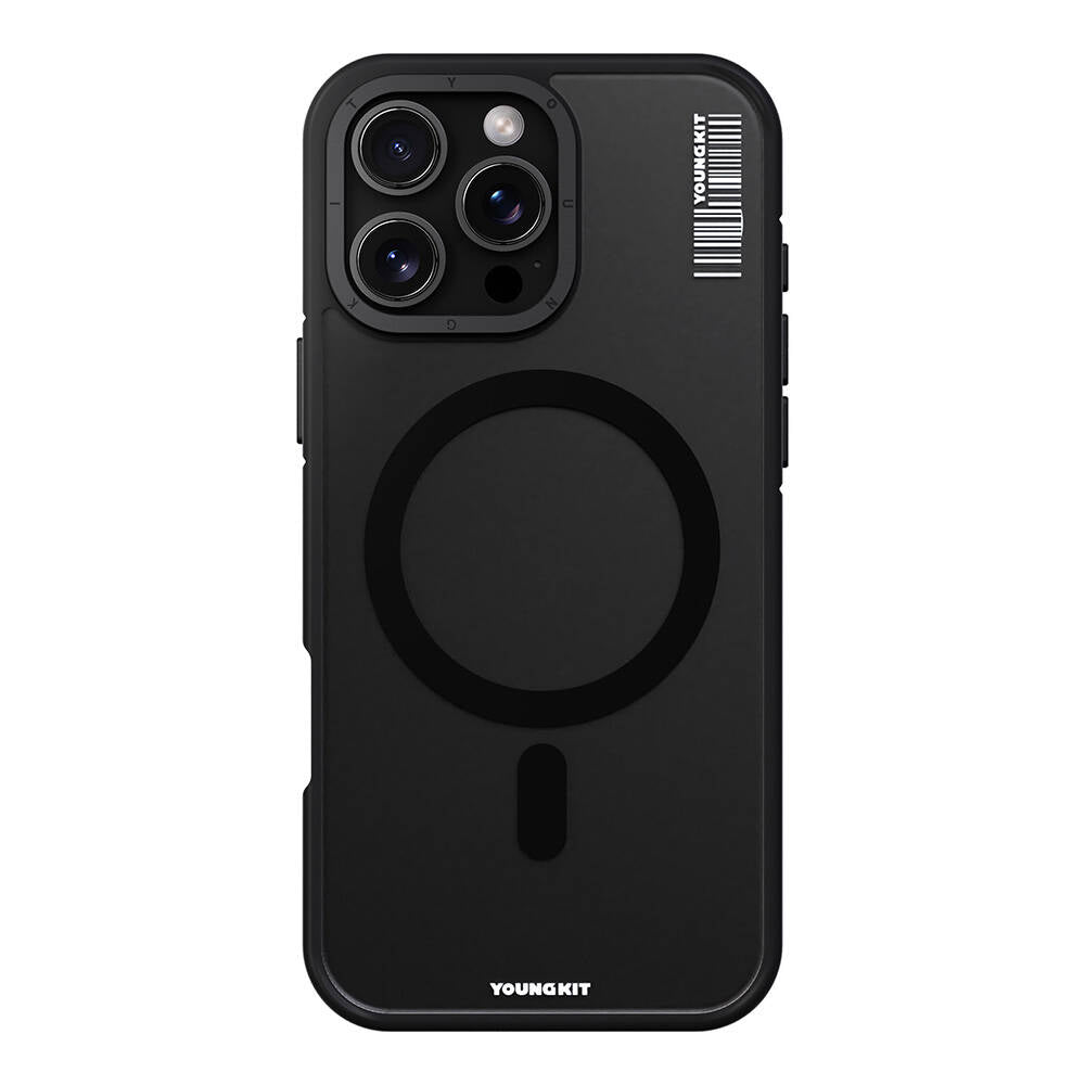 Apple iPhone 16 Pro Max Kılıf M-safe Şarj Özellikli Youngkit Rock Sand Serisi Kapak - Görsel 3