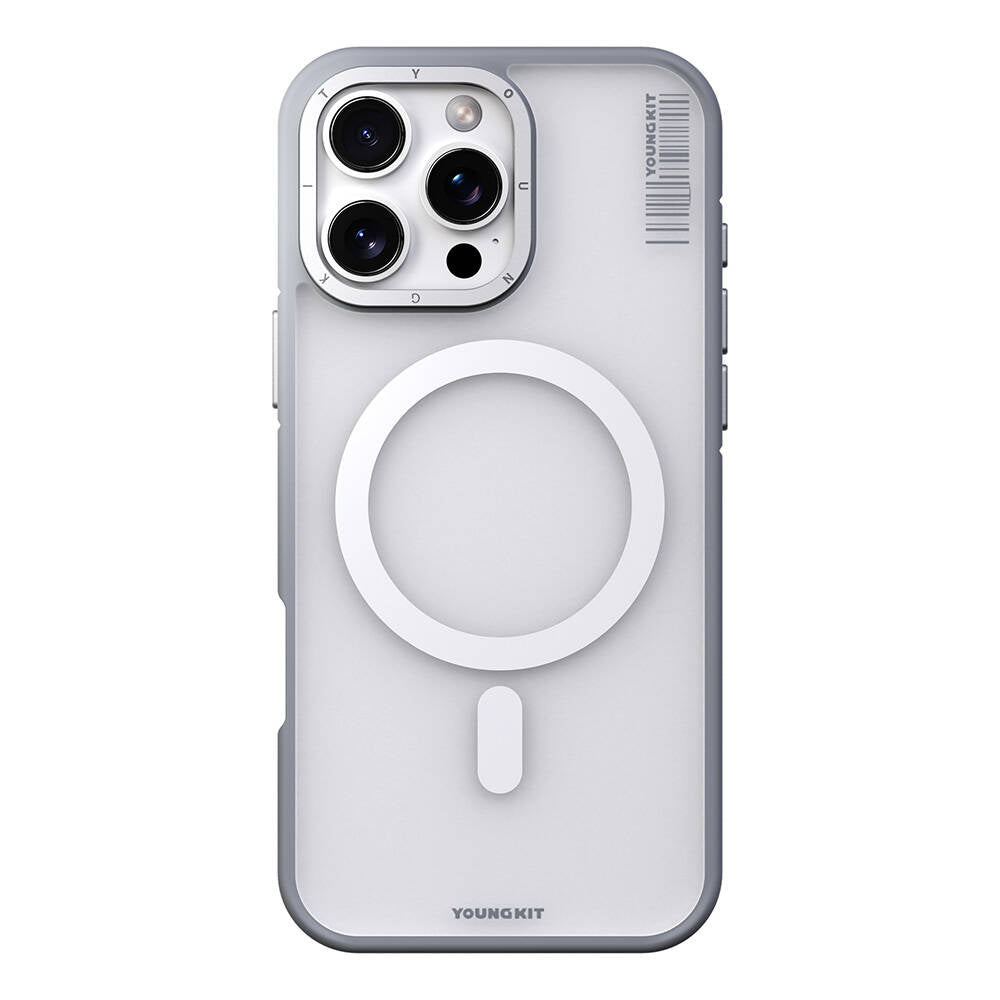 Apple iPhone 16 Pro Max Kılıf M-safe Şarj Özellikli Youngkit Rock Sand Serisi Kapak - Görsel 4