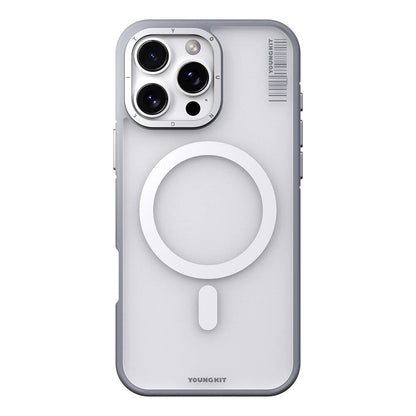 Apple iPhone 16 Pro Max Kılıf M-safe Şarj Özellikli Youngkit Rock Sand Serisi Kapak - Görsel 4