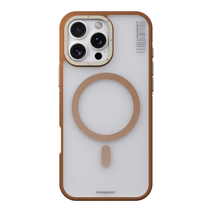 Apple iPhone 16 Pro Max Kılıf M-safe Şarj Özellikli Youngkit Rock Sand Serisi Kapak - Görsel 5