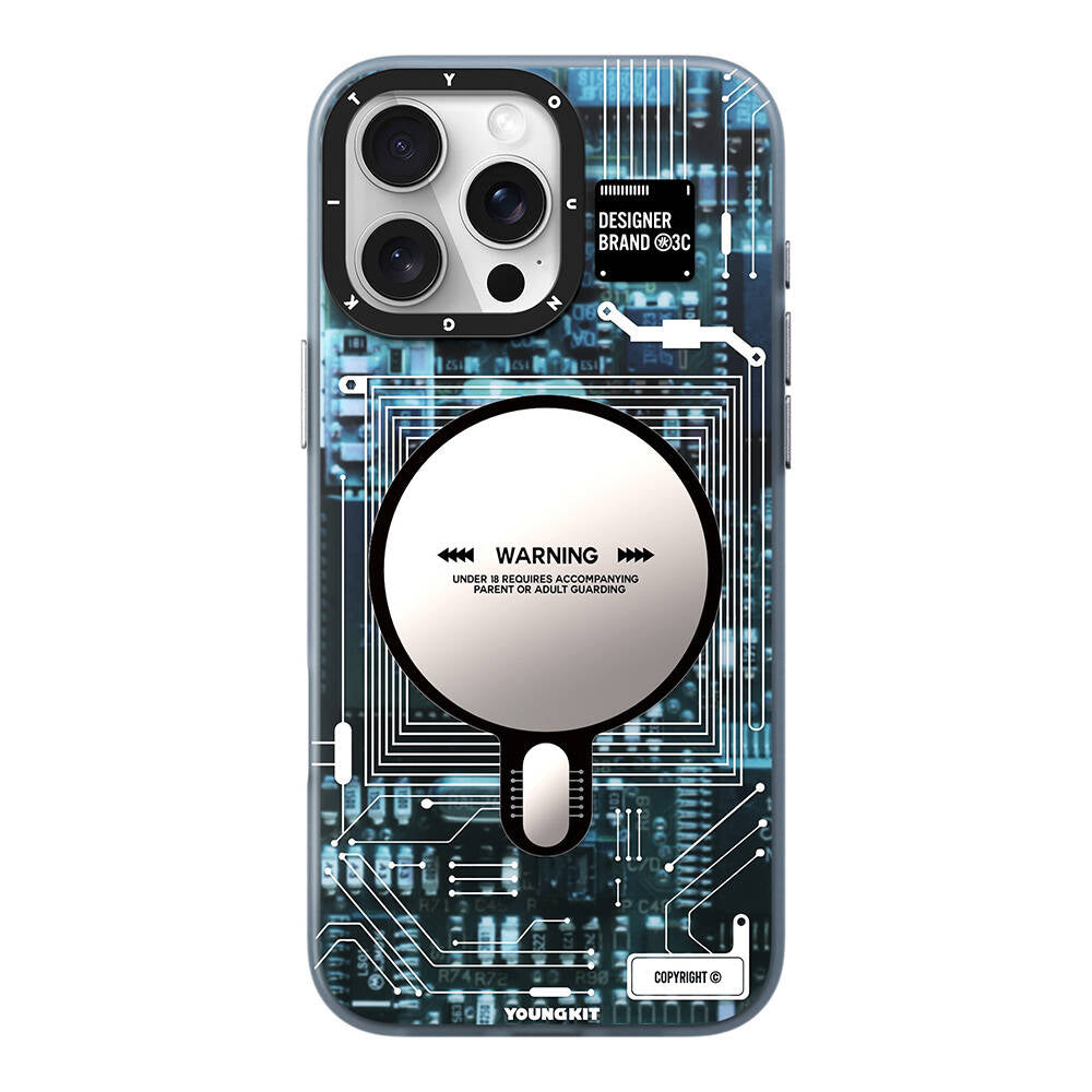 Apple iPhone 16 Pro Max Kılıf M-safe Şarj Özellikli Youngkit Technology Serisi Kapak - Görsel 2