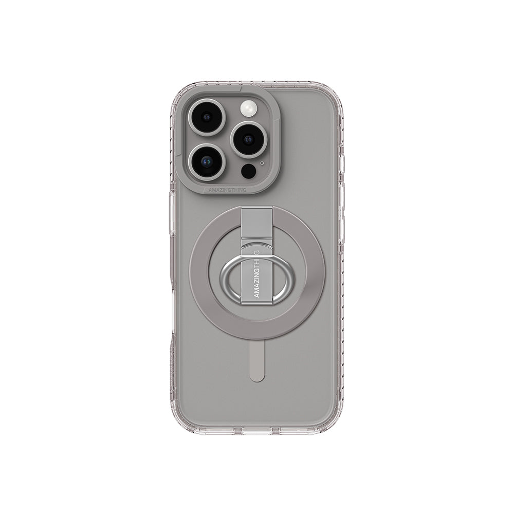 Apple iPhone 16 Pro Max Kılıf M-safe Şarj Özellikli Yüzük Standlı Amazingthing Titan Pro Serisi Kapak - Görsel 4