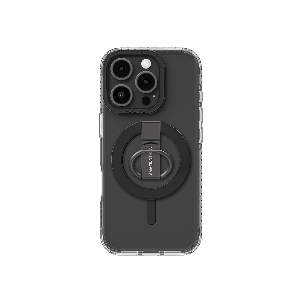 Apple iPhone 16 Pro Max Kılıf M-safe Şarj Özellikli Yüzük Standlı Amazingthing Titan Pro Serisi Kapak - Görsel 2