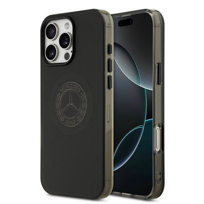 Apple iPhone 16 Pro Max Kılıf Mercedes Benz Orjinal Lisanslı M-safe Şarj Özellikli Buzlu PC Nostaljik Yıldız Dizayn Kapak - Görsel 2
