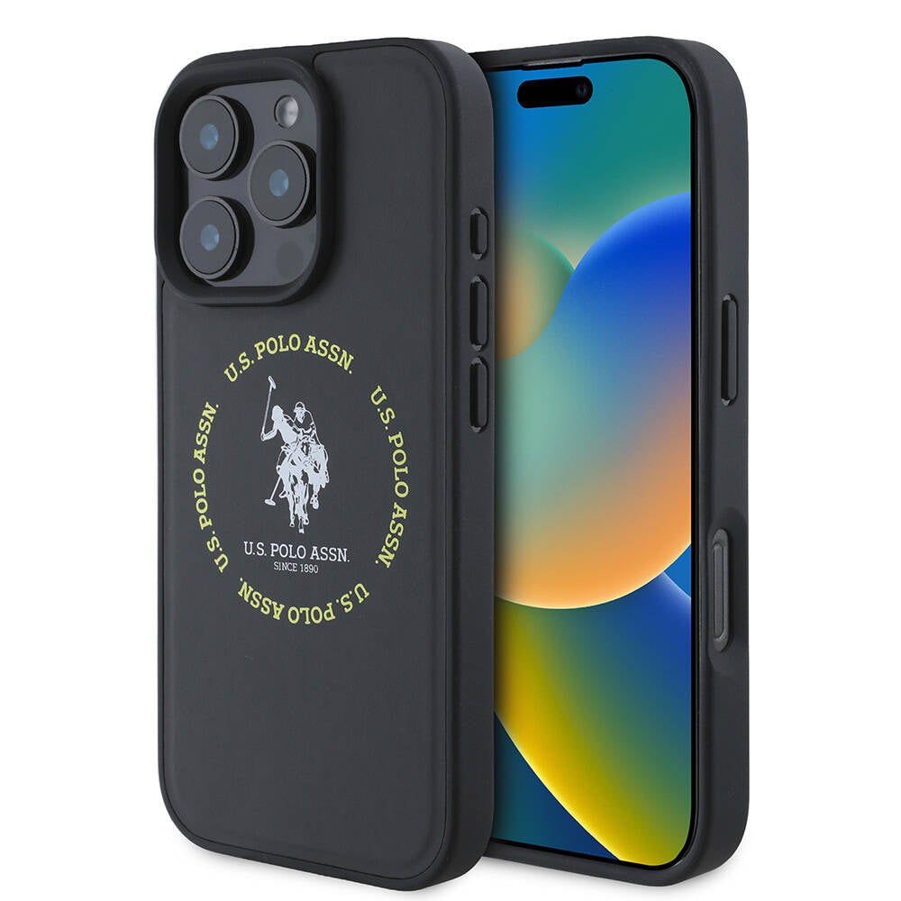 Apple iPhone 16 Pro Max Kılıf U.S. Polo Assn. Orjinal Lisanslı M-safe Şarj Özellikli Circle ve Double Horse Logolu Deri Kapak - Görsel 2