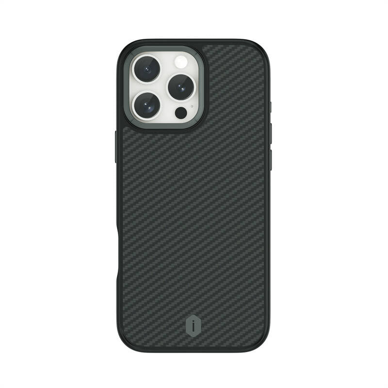 Apple iPhone 16 Pro Max Kılıf Wiwu DCC-205 M-safe Şarj Özellikli Aramid Fiber Tasarım Kevlar Kapak - Görsel 2