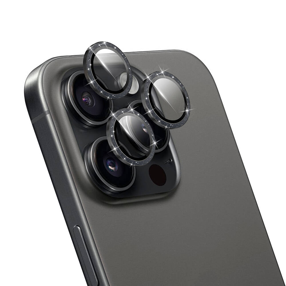 Apple iPhone 16 Pro Max Wiwu LG-006 Diamond Lens Guard Kolay Uygulama Aparatlı Kamera Lens Koruyucu - Görsel 2