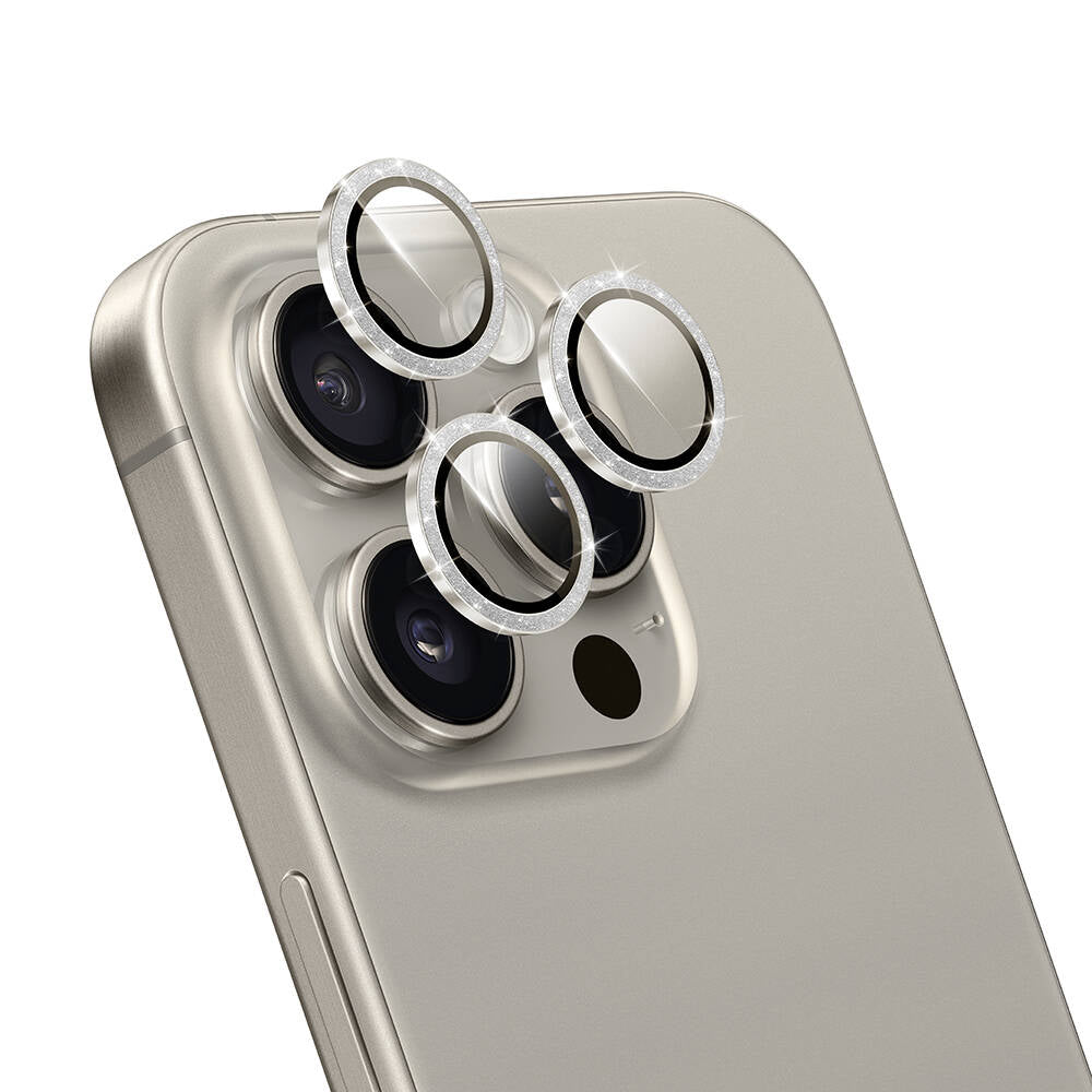 Apple iPhone 16 Pro Wiwu LG-006 Diamond Lens Guard Kolay Uygulama Aparatlı Kamera Lens Koruyucu - Görsel 3