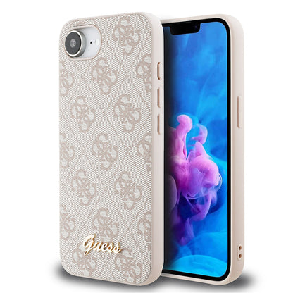 Apple iPhone 16E Kılıf Guess Orjinal Lisanslı 4G Desenli Script Metal Logolu Kapak - Görsel 3