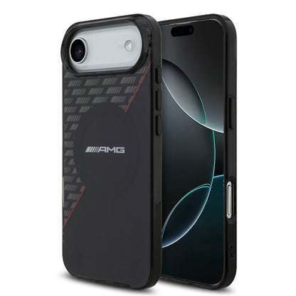 Apple iPhone 17 Air Kılıf AMG Orjinal Lisanslı M-safe Şarj Özellikli Çift Katmanlı Kırmızı Çapraz Çizgili Kapak - Görsel 2
