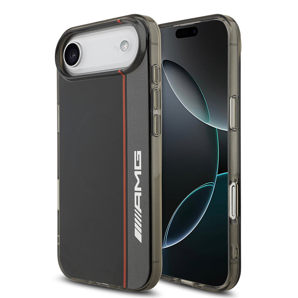 Apple iPhone 17 Air Kılıf AMG Orjinal Lisanslı M-safe Şarj Özellikli IML Baskı Logolu Çift Katmanlı Bow Lines Kapak - Görsel 2