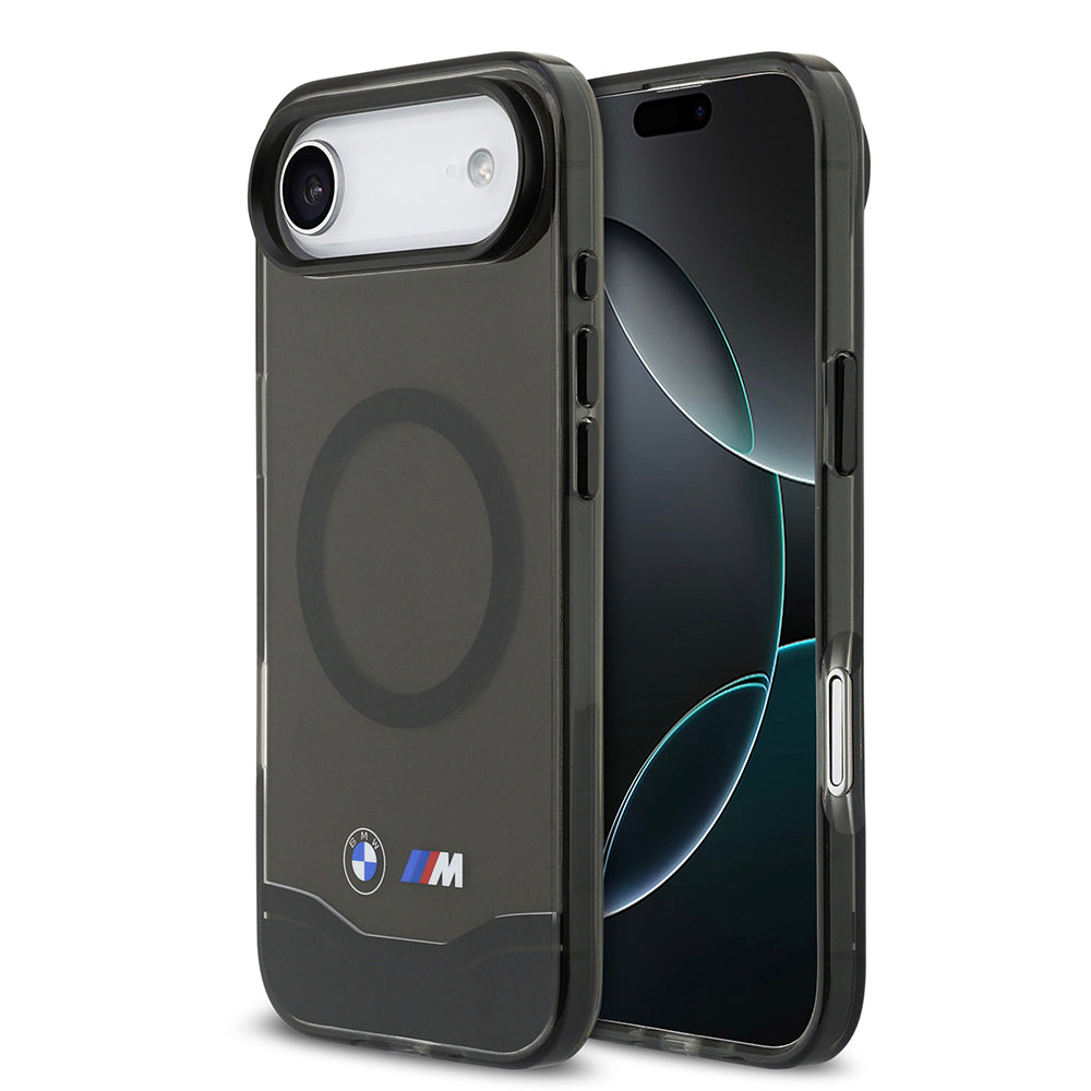 Apple iPhone 17 Air Kılıf BMW Orjinal Lisanslı M-safe Şarj Özellikli Metal Buton Tasarımlı Tranparan M Dizayn Kapak - Görsel 2