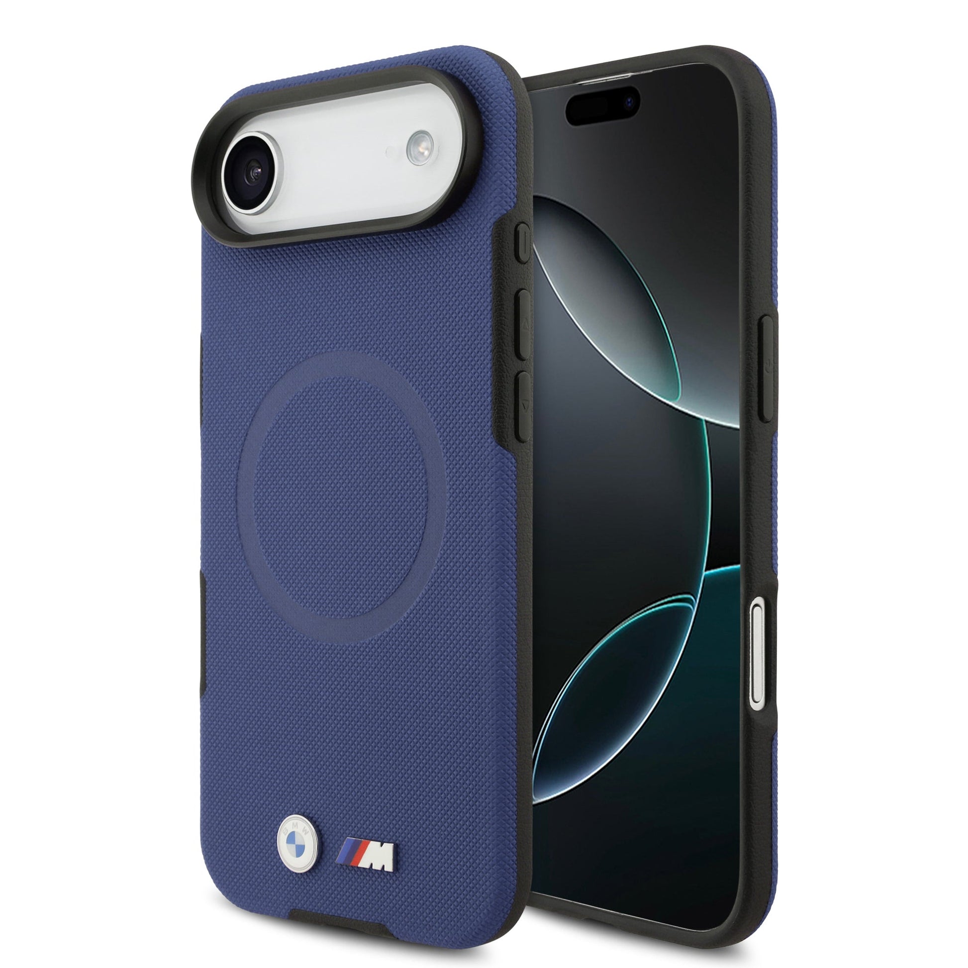 Apple iPhone 17 Air Kılıf BMW Orjinal Lisanslı M-safe Şarj Özellikli Metal Logolu Delikli M Dizayn Deri Kapak - Görsel 5
