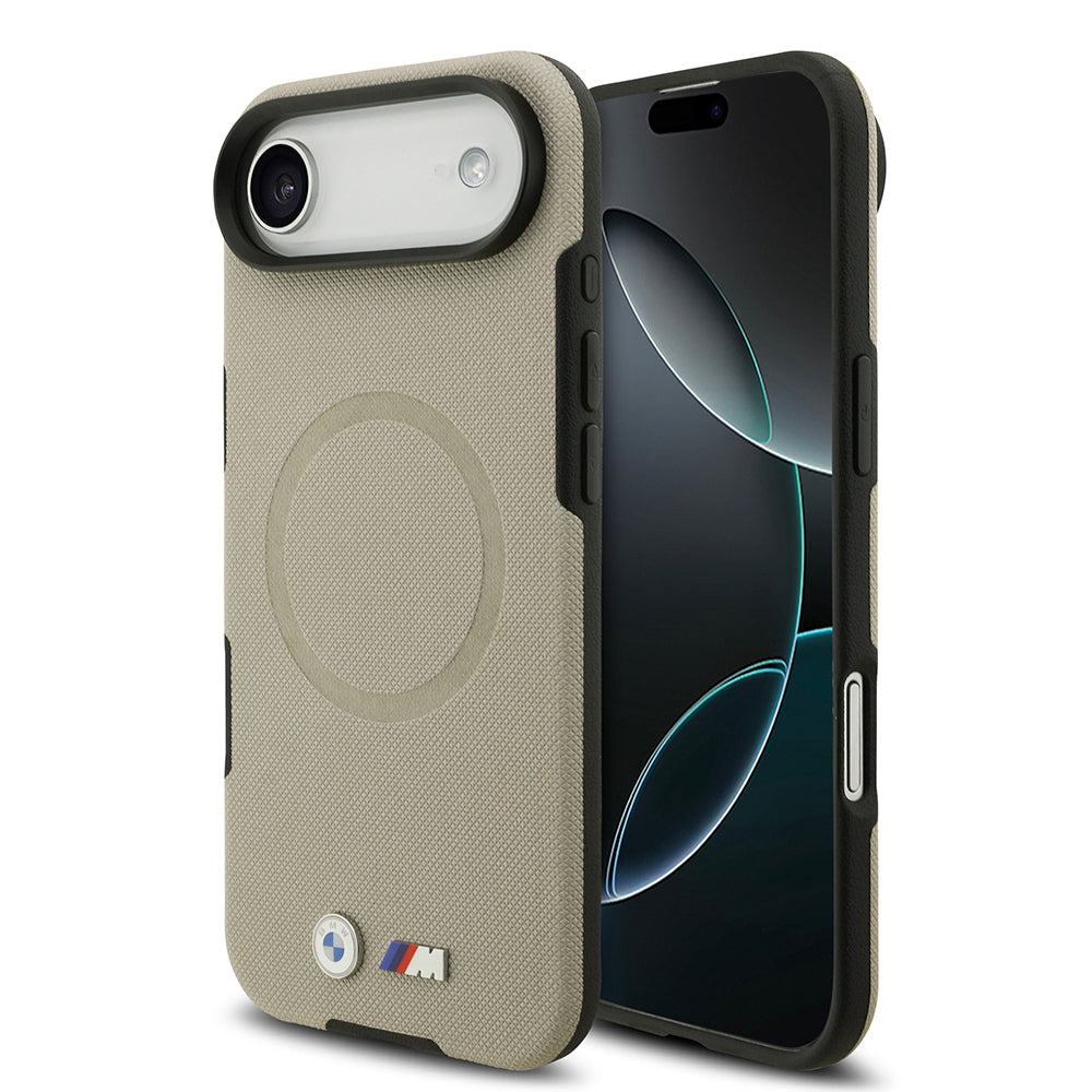 Apple iPhone 17 Air Kılıf BMW Orjinal Lisanslı M-safe Şarj Özellikli Metal Logolu Delikli M Dizayn Deri Kapak - Görsel 3