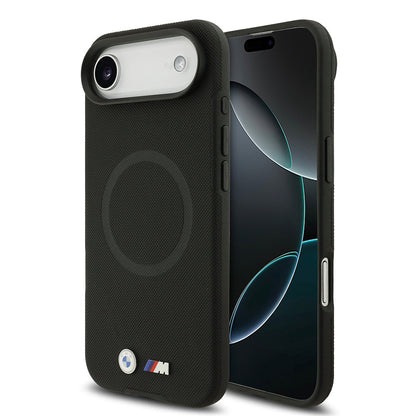 Apple iPhone 17 Air Kılıf BMW Orjinal Lisanslı M-safe Şarj Özellikli Metal Logolu Delikli M Dizayn Deri Kapak - Görsel 4