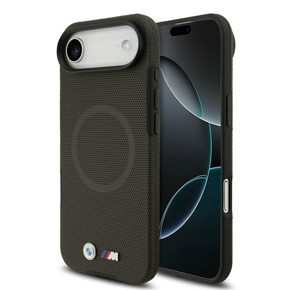 Apple iPhone 17 Air Kılıf BMW Orjinal Lisanslı M-safe Şarj Özellikli Metal Logolu Delikli M Dizayn Deri Kapak - Görsel 2