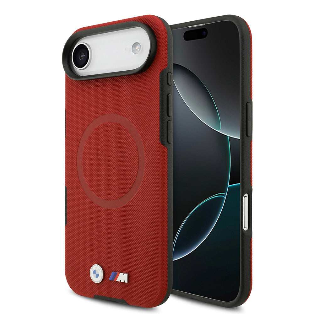 Apple iPhone 17 Air Kılıf BMW Orjinal Lisanslı M-safe Şarj Özellikli Metal Logolu Delikli M Dizayn Deri Kapak - Görsel 6