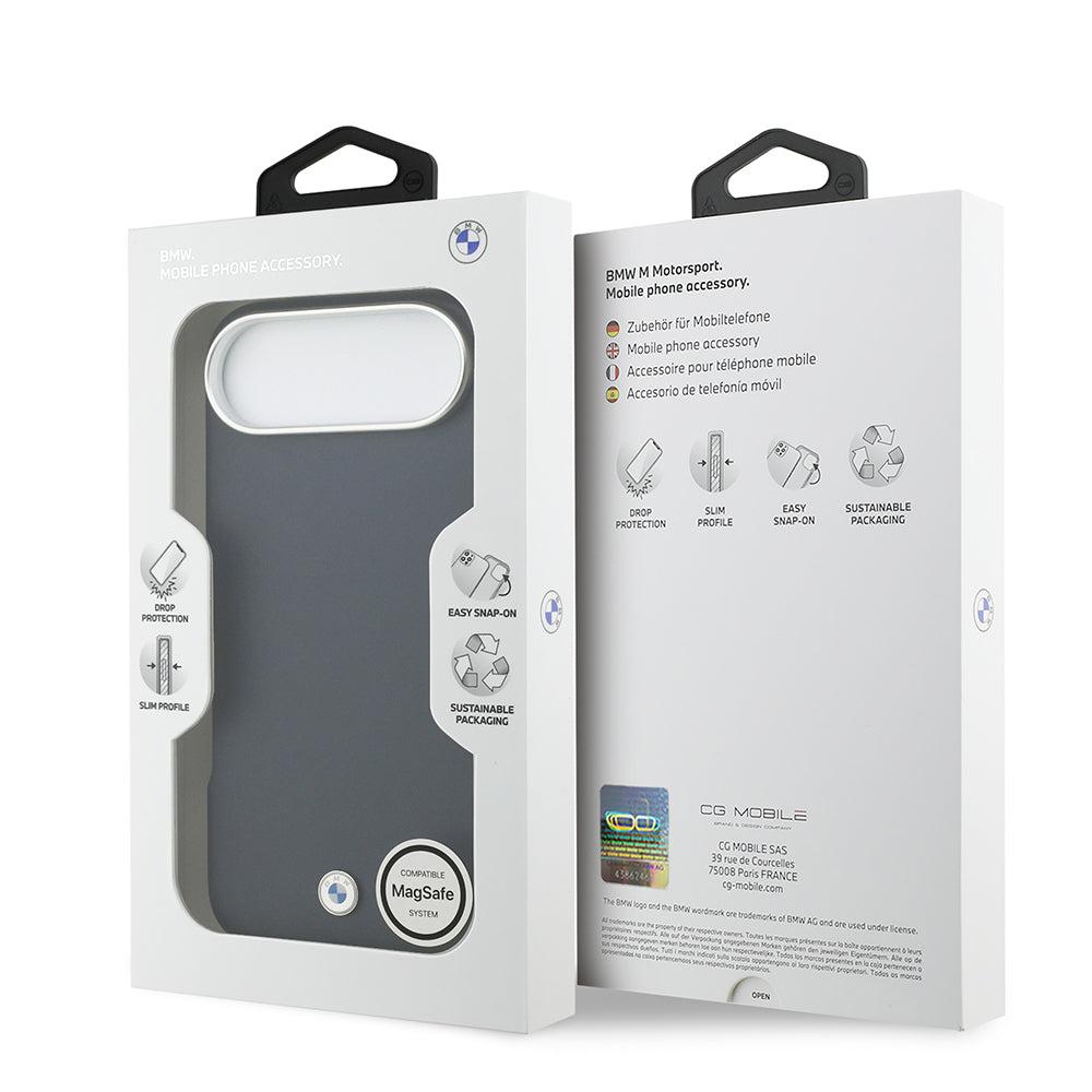 Apple iPhone 17 Air Kılıf BMW Orjinal Lisanslı M-safe Şarj Özellikli Metal Logolu Tam Kaplama Deri Kapak - Görsel 8