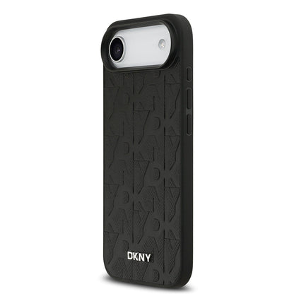 Apple iPhone 17 Air Kılıf DKNY Orjinal Lisanslı M-safe Şarj Özellikli 3D Yazılı Grid Pattern Kapak - Görsel 2