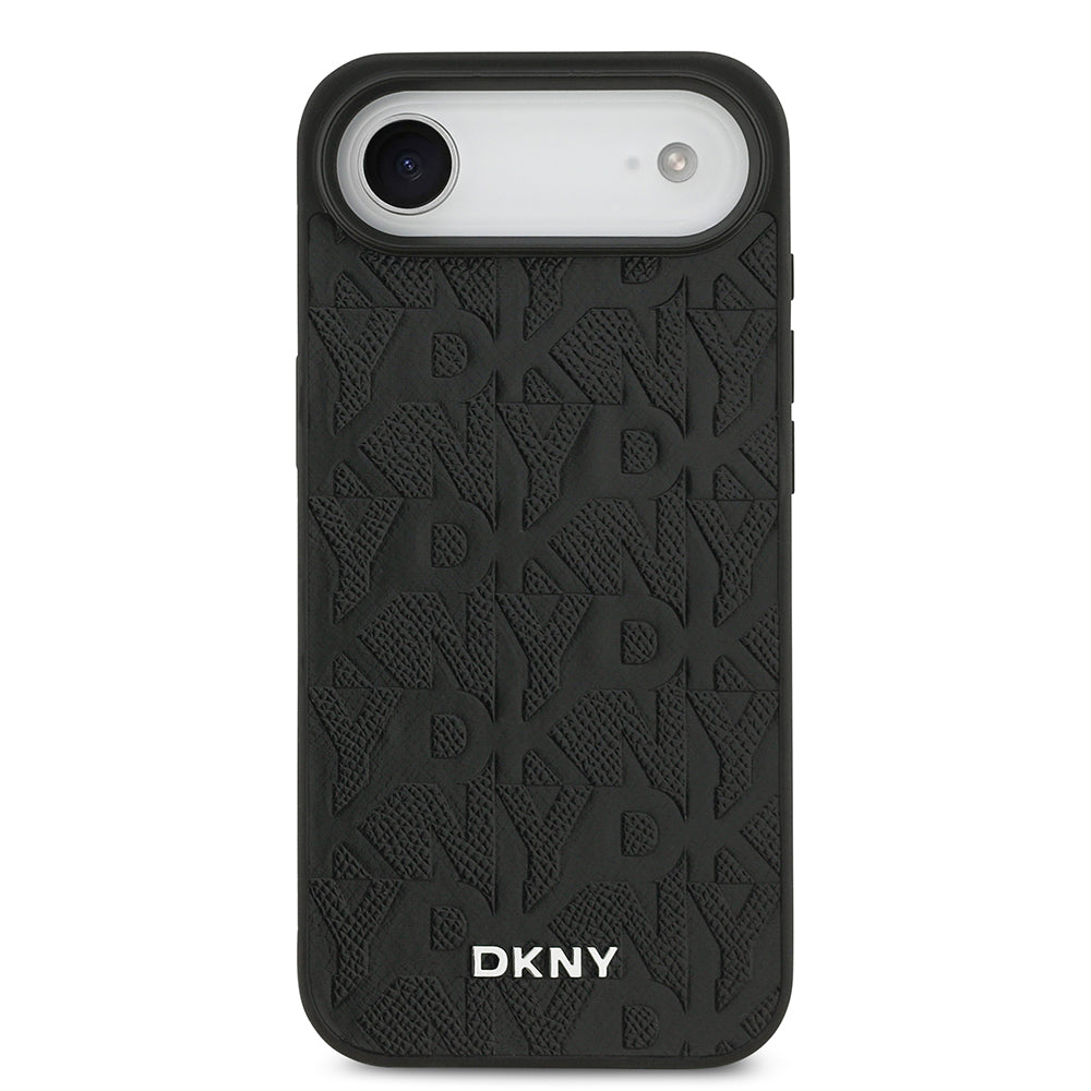 Apple iPhone 17 Air Kılıf DKNY Orjinal Lisanslı M-safe Şarj Özellikli 3D Yazılı Grid Pattern Kapak - Görsel 3