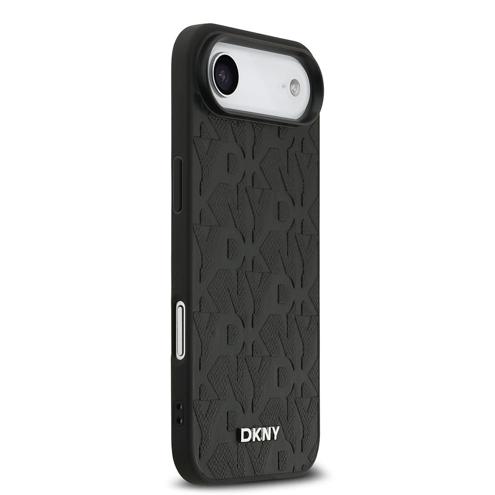 Apple iPhone 17 Air Kılıf DKNY Orjinal Lisanslı M-safe Şarj Özellikli 3D Yazılı Grid Pattern Kapak - Görsel 4