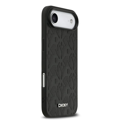 Apple iPhone 17 Air Kılıf DKNY Orjinal Lisanslı M-safe Şarj Özellikli 3D Yazılı Grid Pattern Kapak - Görsel 4