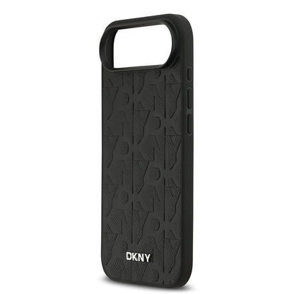 Apple iPhone 17 Air Kılıf DKNY Orjinal Lisanslı M-safe Şarj Özellikli 3D Yazılı Grid Pattern Kapak - Görsel 6