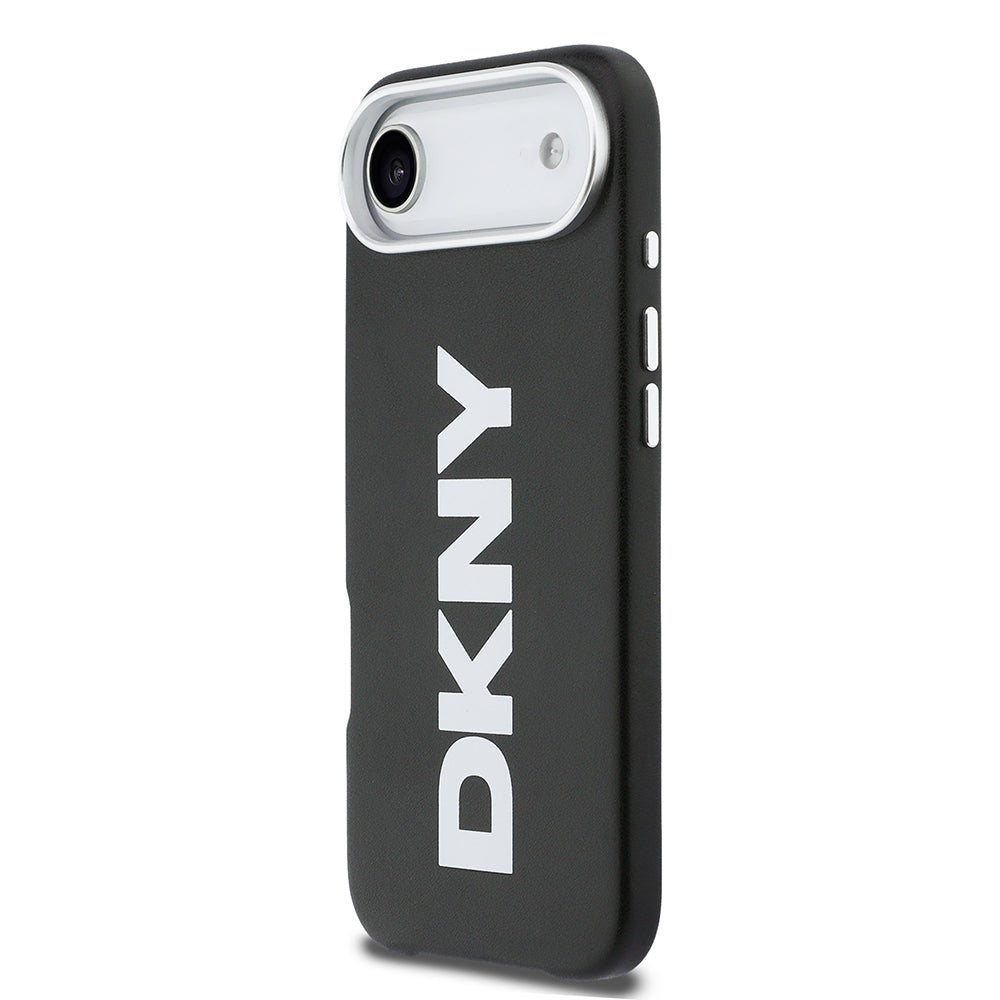 Apple iPhone 17 Air Kılıf DKNY Orjinal Lisanslı M-safe Şarj Özellikli PU Büyük Dikey Logolu Kapak - Görsel 2