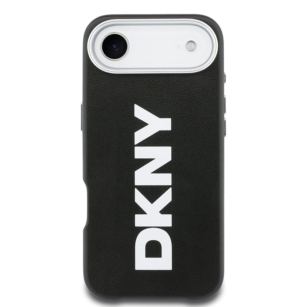 Apple iPhone 17 Air Kılıf DKNY Orjinal Lisanslı M-safe Şarj Özellikli PU Büyük Dikey Logolu Kapak - Görsel 3