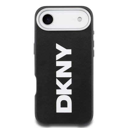 Apple iPhone 17 Air Kılıf DKNY Orjinal Lisanslı M-safe Şarj Özellikli PU Büyük Dikey Logolu Kapak - Görsel 3