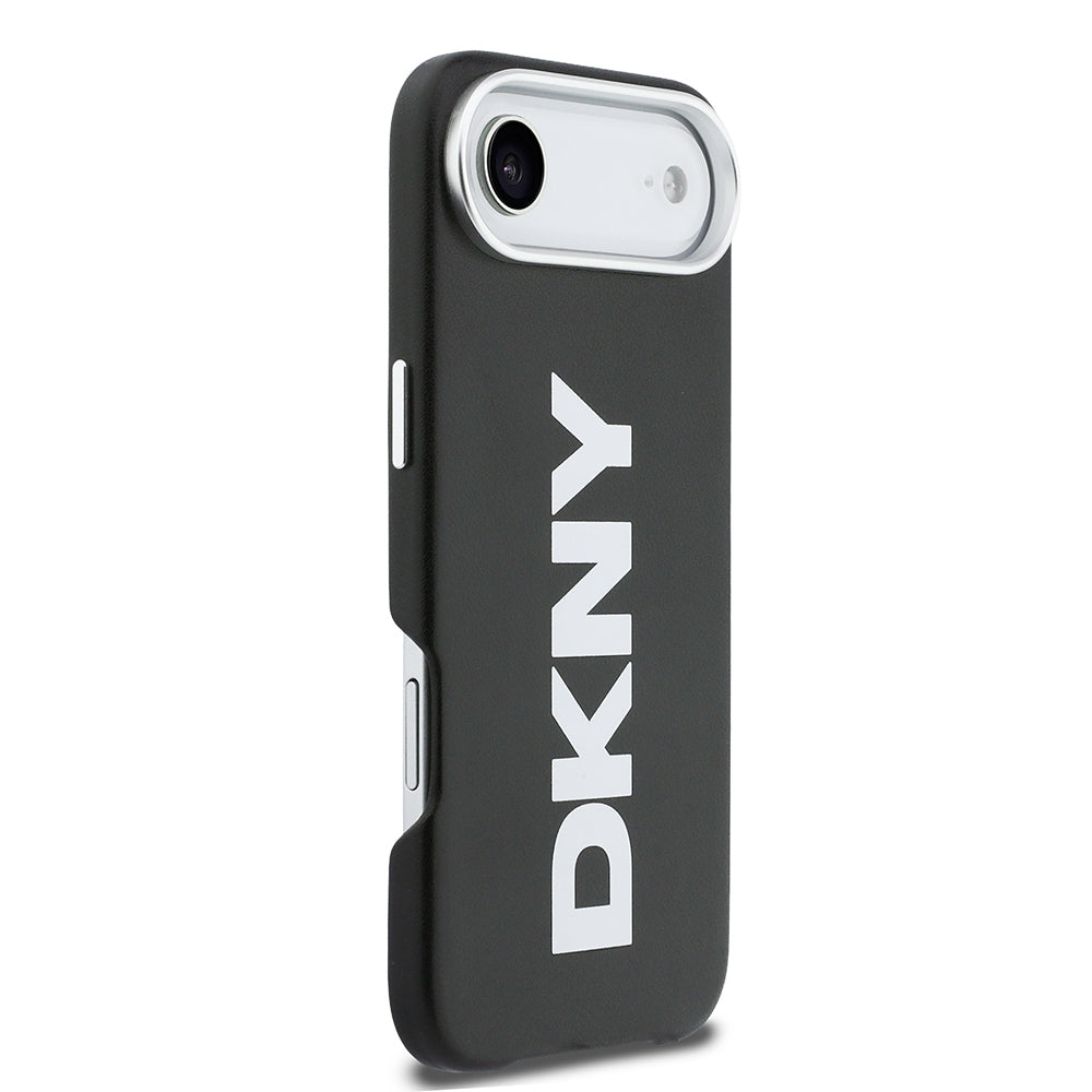 Apple iPhone 17 Air Kılıf DKNY Orjinal Lisanslı M-safe Şarj Özellikli PU Büyük Dikey Logolu Kapak - Görsel 4