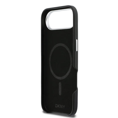 Apple iPhone 17 Air Kılıf DKNY Orjinal Lisanslı M-safe Şarj Özellikli PU Büyük Dikey Logolu Kapak - Görsel 7