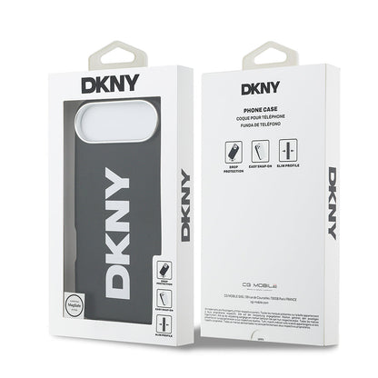 Apple iPhone 17 Air Kılıf DKNY Orjinal Lisanslı M-safe Şarj Özellikli PU Büyük Dikey Logolu Kapak - Görsel 8
