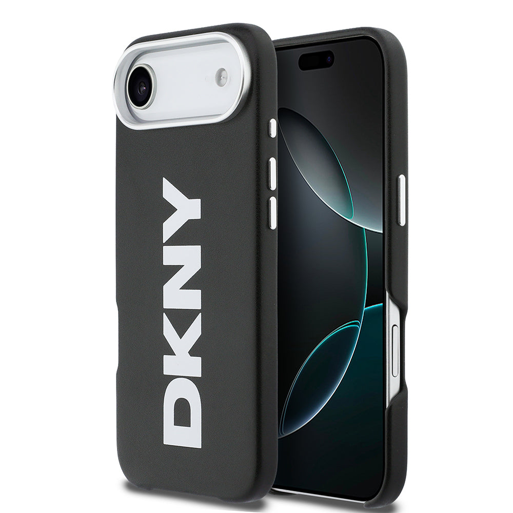 Apple iPhone 17 Air Kılıf DKNY Orjinal Lisanslı M-safe Şarj Özellikli PU Büyük Dikey Logolu Kapak - Görsel 16