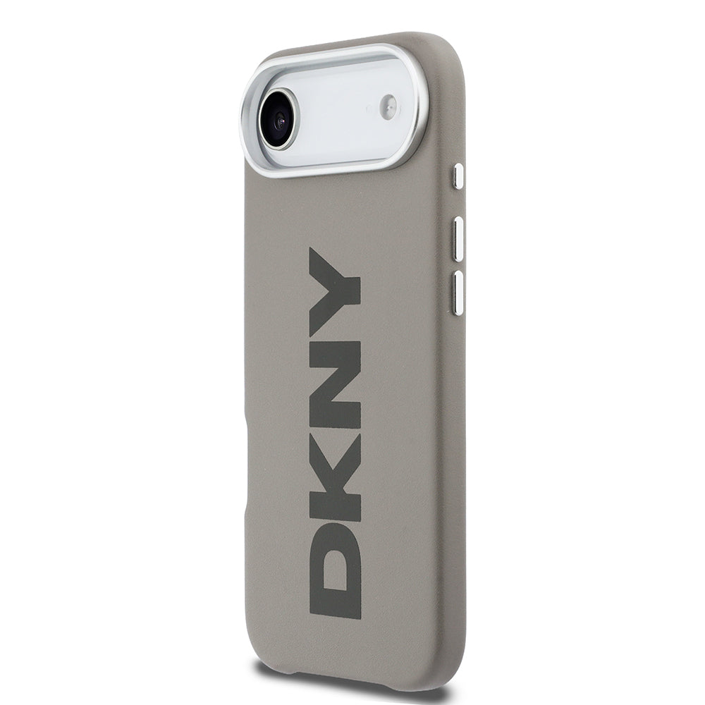 Apple iPhone 17 Air Kılıf DKNY Orjinal Lisanslı M-safe Şarj Özellikli PU Büyük Dikey Logolu Kapak - Görsel 9