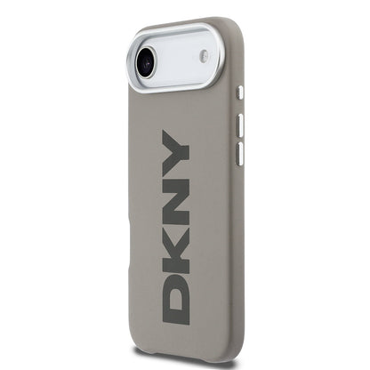 Apple iPhone 17 Air Kılıf DKNY Orjinal Lisanslı M-safe Şarj Özellikli PU Büyük Dikey Logolu Kapak - Görsel 9