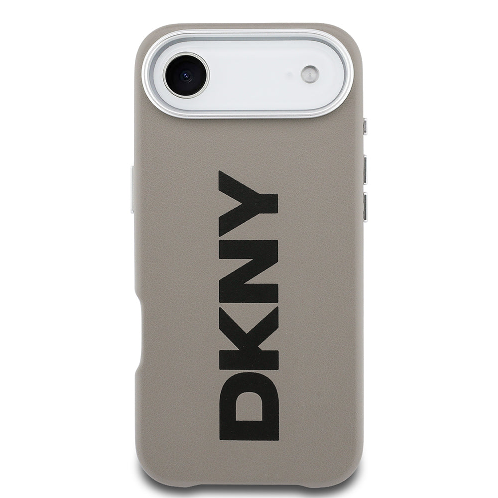 Apple iPhone 17 Air Kılıf DKNY Orjinal Lisanslı M-safe Şarj Özellikli PU Büyük Dikey Logolu Kapak - Görsel 10