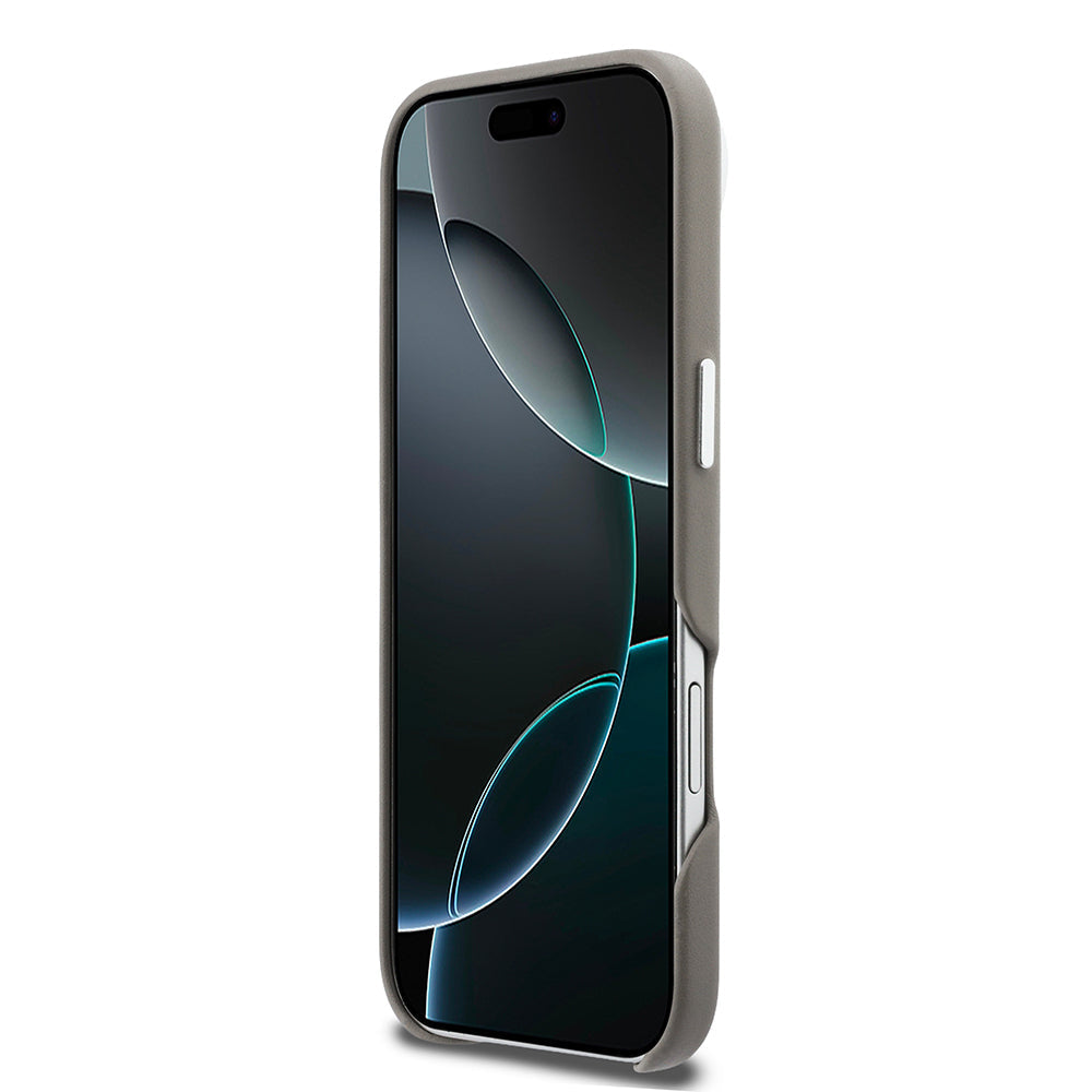 Apple iPhone 17 Air Kılıf DKNY Orjinal Lisanslı M-safe Şarj Özellikli PU Büyük Dikey Logolu Kapak - Görsel 12