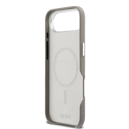 Apple iPhone 17 Air Kılıf DKNY Orjinal Lisanslı M-safe Şarj Özellikli PU Büyük Dikey Logolu Kapak - Görsel 14